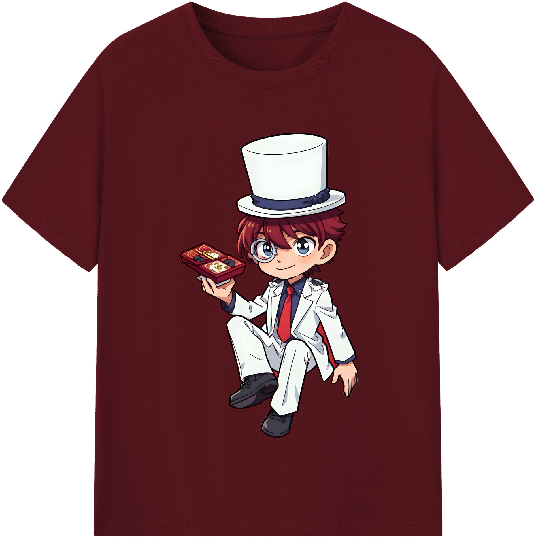（画像用） 名探偵コナン くろば かいと Detective Conan Kuroba Kaito 綿100％半袖Tシャツ（フロントプリント）